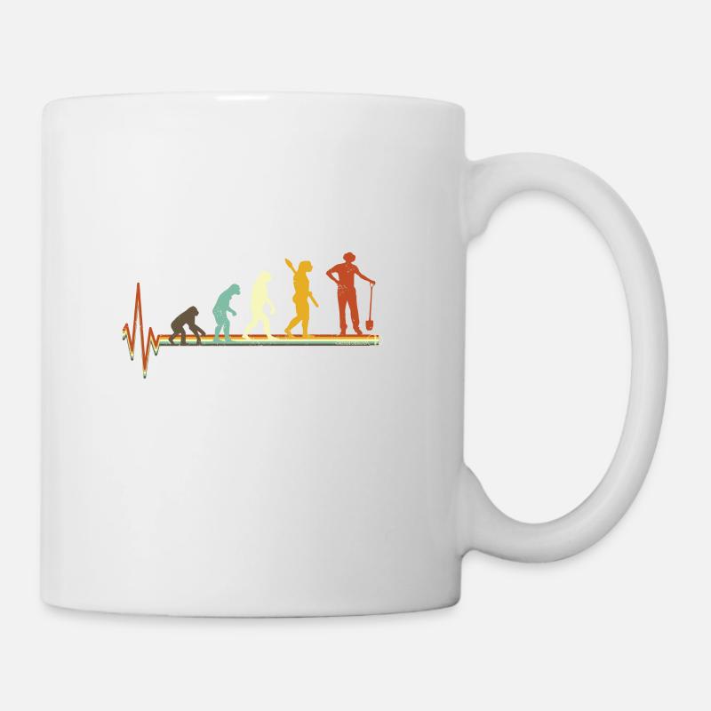Gardener Evolution Fun Shirt - Mug blanc - blanc