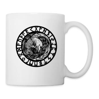 Vikinger Raben Runen Raben Odin - Tasse - Weiß - Rechts