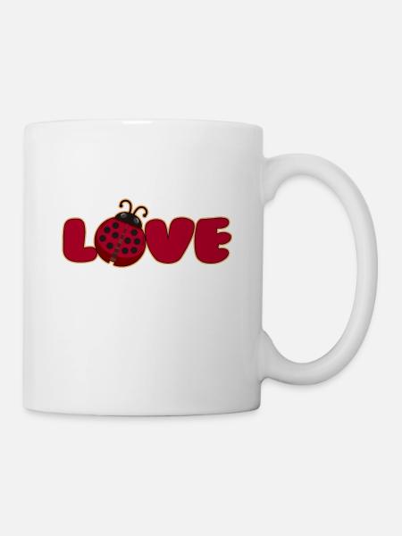 MARIENKÄFER LIEBE - Tasse - Weiß