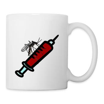 Prise de sang moustique insecte sangsue seringue sanglante - Mug blanc - blanc - Droite