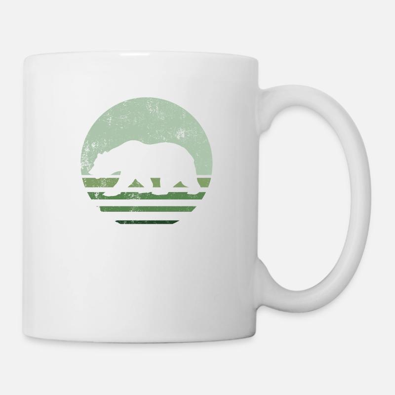 Retro Brown Bear - Tasse - Weiß