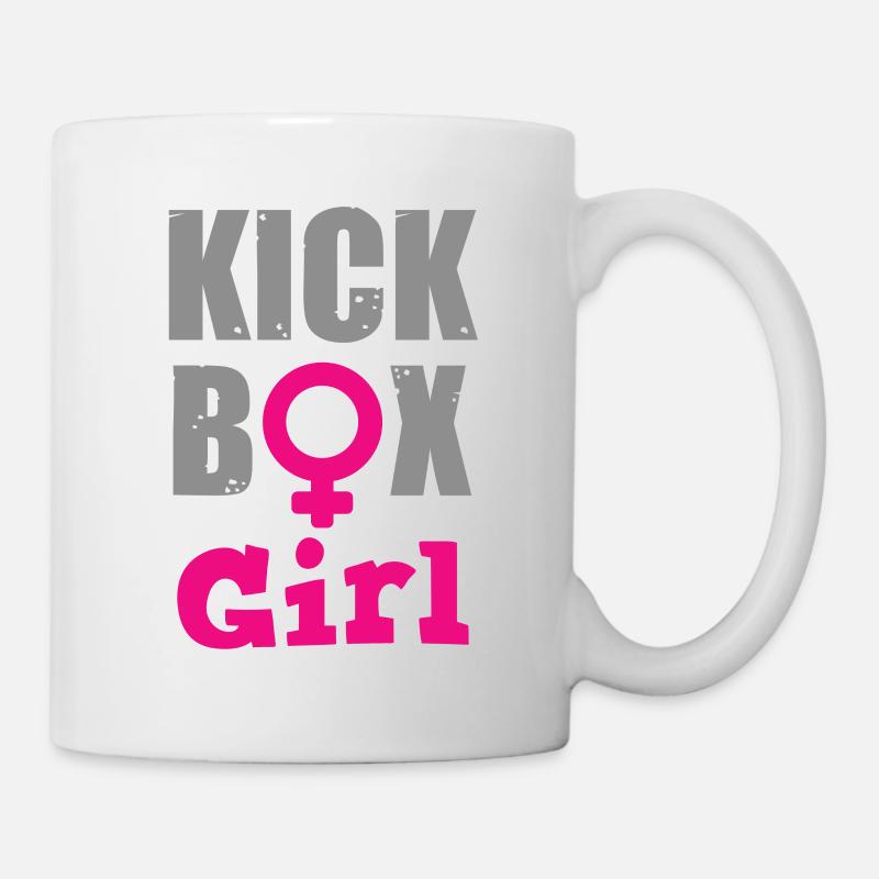 Fille de Kickboxing - Mug blanc - blanc