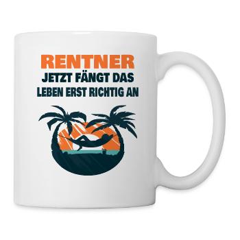 rentner lustiger spruch - Tasse - Weiß - Rechts