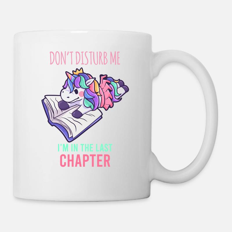 Cadeau de livre Unicorn One More Chapter - Mug blanc - blanc