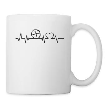 Geocaching Herzschlag - Tasse - Weiß - Rechts