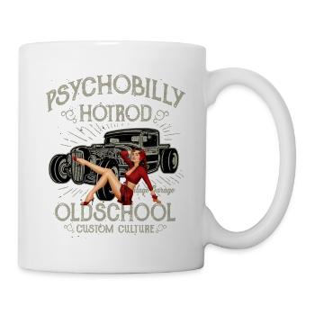 Hot Rod Pinup Oldschool Psychobilly - Tasse - Weiß - Rechts