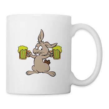 Rabbit brings beer - Mug - white - Right