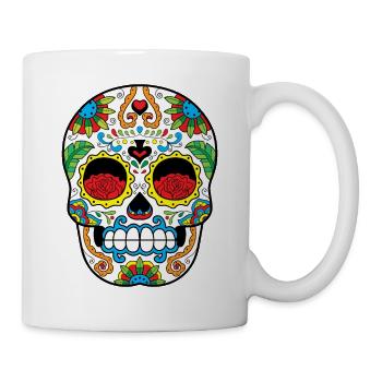 Crâne de sucre - Mug blanc - blanc - Droite
