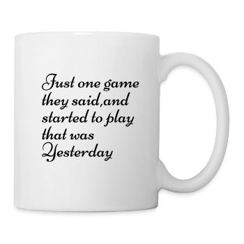 Brettspiel Schach Würfel Lustiges Geschenk - Tasse - Weiß - Rechts