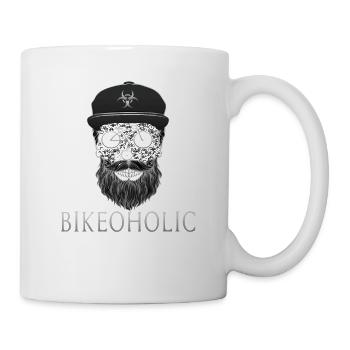 Bikeoholic Barber Bart Bike Rad Rennradfahrer - Tasse - Weiß - Rechts