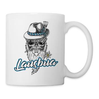 Lausbua Totenkopf Bayern Trachtenshirt Sprüche Alt - Tasse - Weiß - Rechts