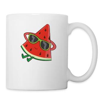 Cool Relaxing Watermelon With Sunglasses - Mug - white - Right
