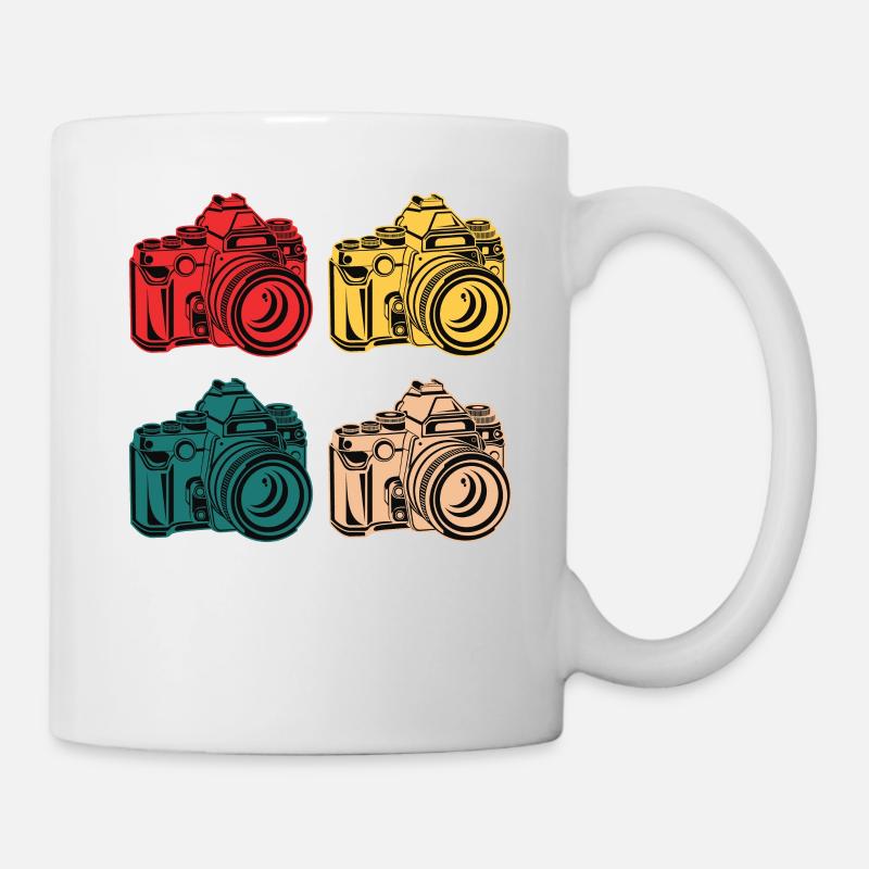 Photographer photo camera retro camera camera - Mug - white