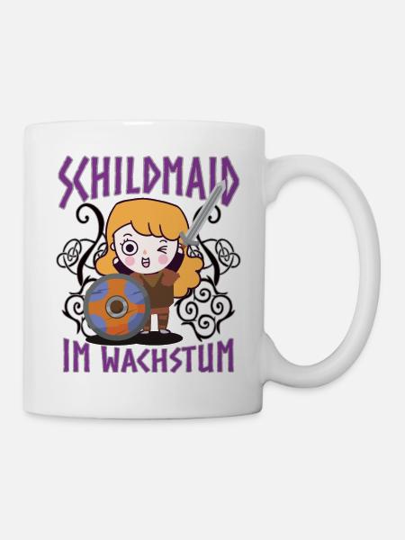 Schildmaid im Wachstum - Tasse - Weiß
