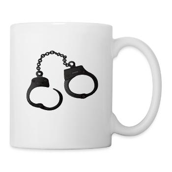 Handcuffs criminals Kanst construction - Mug - white - Right