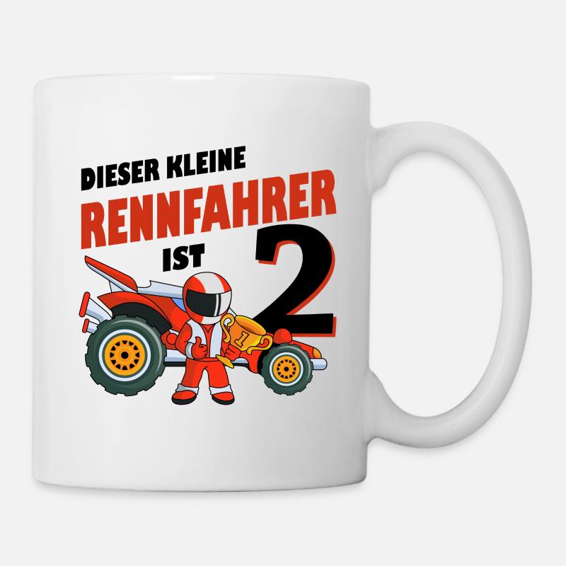2. Geburtstag Rennfahrer - Tasse - Weiß