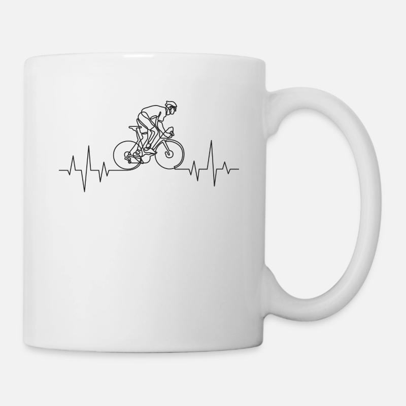 Bicycle heartbeat - Mug - white