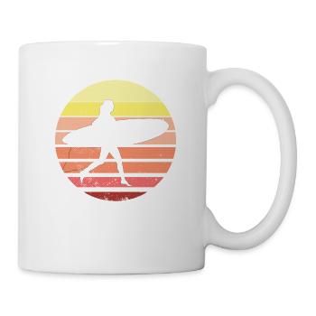 Surfeuse surfeuse vintage surfeur - Mug blanc - blanc - Droite