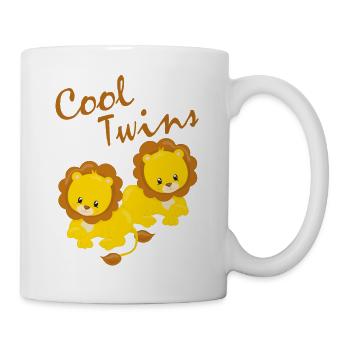 Gémeaux cadeau Lion frères et sœurs drôle - Mug blanc - blanc - Droite