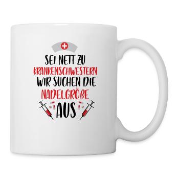 Pflegerin lustiger Spruch Pflege Krankenschwester - Tasse - Weiß - Rechts