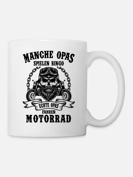 Motorrad Opa - Tasse - Weiß