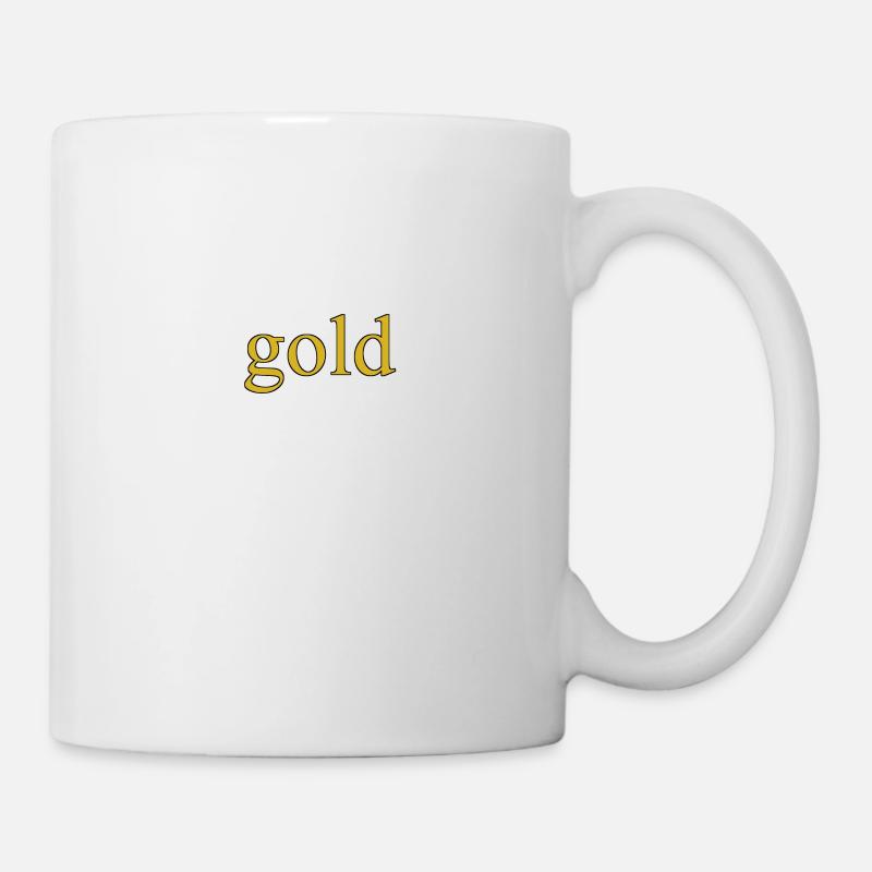 gold - Tasse - Weiß