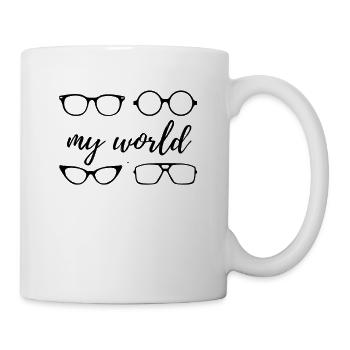 Meine Welt Optiker - Tasse - Weiß - Rechts