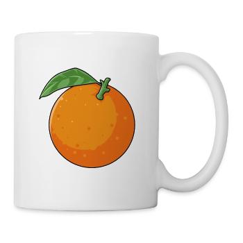 Orange leckere gesunde Frucht Vitamin C Geschenk - Tasse - Weiß - Rechts
