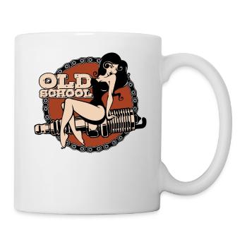 Pinup vintage rockabilly - Mug - white - Right