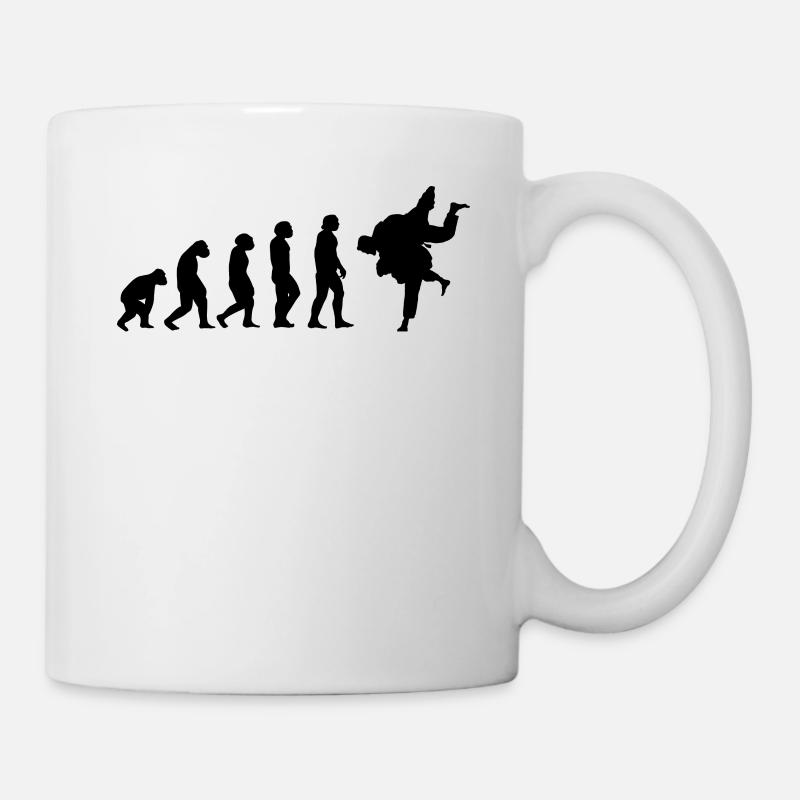 JUDO EVOLUTION JUDO Judoka JUDO arts martiaux noir - Mug blanc - blanc