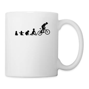 Baby Mountainbike Evolution I Geschenkidee Lustig - Tasse - Weiß - Rechts