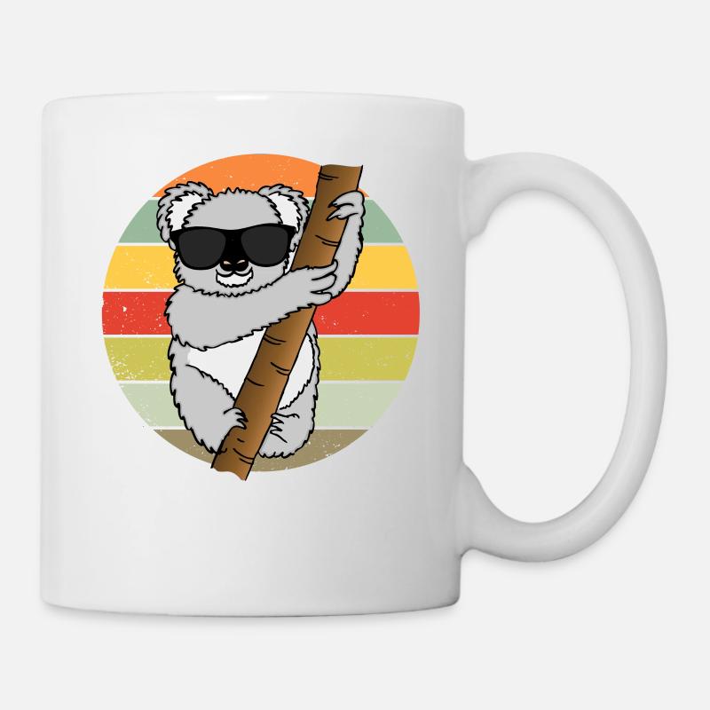 Koala Retro Koalabär Sonnenbrille Geschenk - Tasse - Weiß