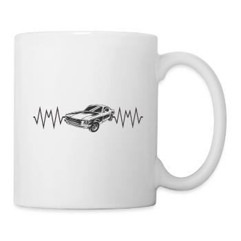 Auto Herzschlag - Tasse - Weiß - Rechts