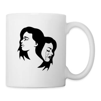 Ange Démon Triste Émotionnel et Humeur Gesche - Mug blanc - blanc - Droite