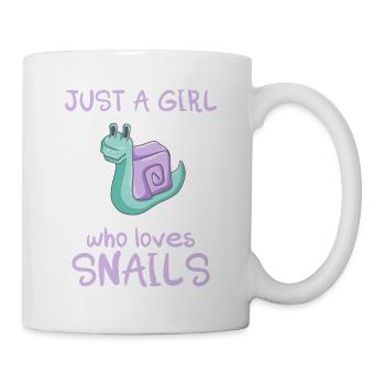 Juste une fille qui aime les escargots Escargot - Mug blanc - blanc - Droite