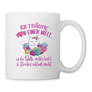 Stricken & Handarbeit für Stricksüchtige Frauen - Tasse - Weiß - Rechts