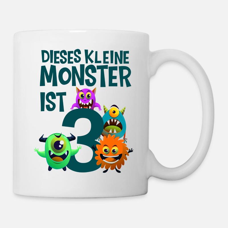 3. Geburtstag Monster - Tasse - Weiß