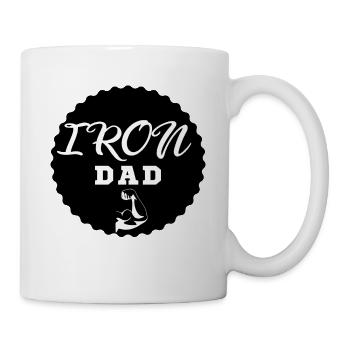 Iron Dad | Vater | Vatertagsgeschenk - Tasse - Weiß - Rechts