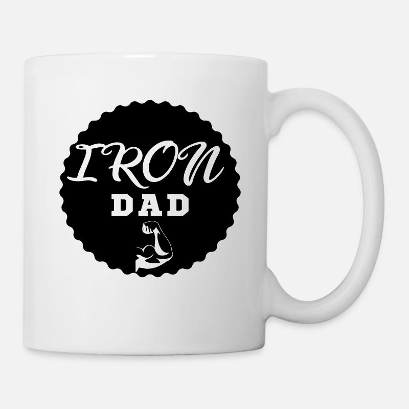 Iron Dad | Vater | Vatertagsgeschenk - Tasse - Weiß