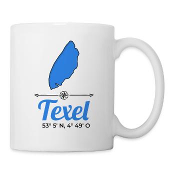 Texel Niederlande Holland Insel Koordinaten - Tasse - Weiß - Rechts