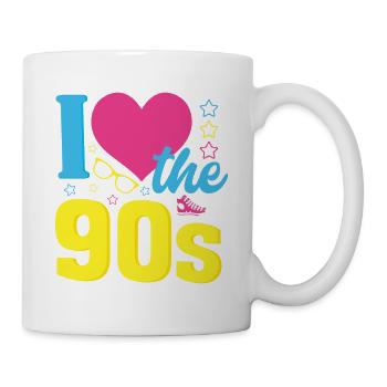 J'aime la chemise des années 90 - Mug blanc - blanc - Droite