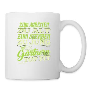 Gärtner Rentner - Tasse - Weiß - Rechts