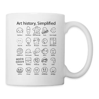 Karikatur Lustig Kunst Maler Kunstlehrer Minimalis - Tasse - Weiß - Rechts