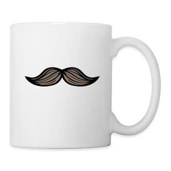 Barbe pleine barbe Schnautzer cheveux du visage cheveux - Mug blanc - blanc - Droite