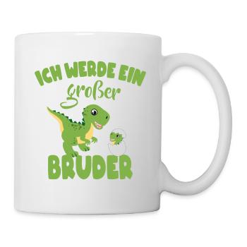 Großer Bruder Dinosaurier - Tasse - Weiß - Rechts