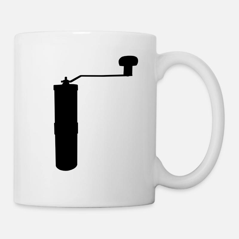 Moulin à café logo café amour café cadeau café - Mug blanc - blanc