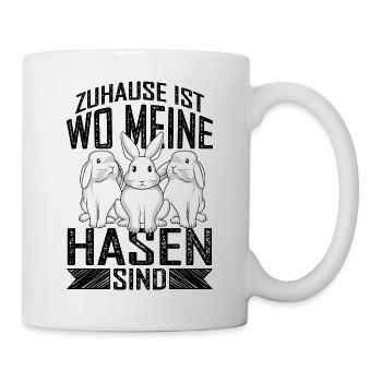 Hase - Tasse - Weiß - Rechts
