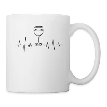 Wein Herzschlag - Tasse - Weiß - Rechts