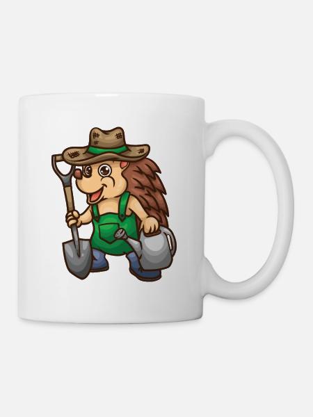 Gärtner - Igel Gärtner - Tasse - Weiß