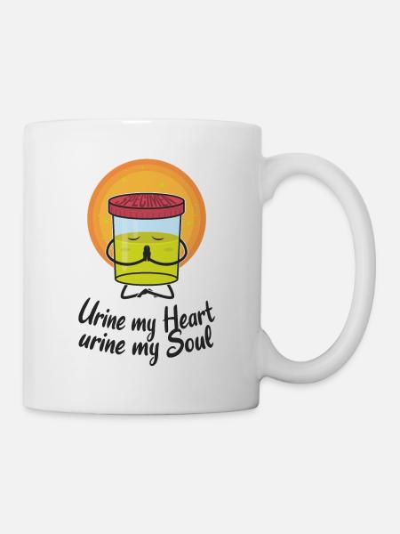 Urine amour drôle drôle cadeau de médecin - Mug blanc - blanc